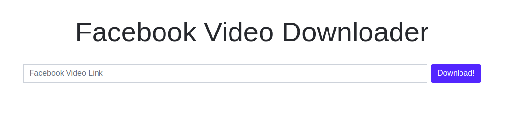 Facebook Video Down loader Script
